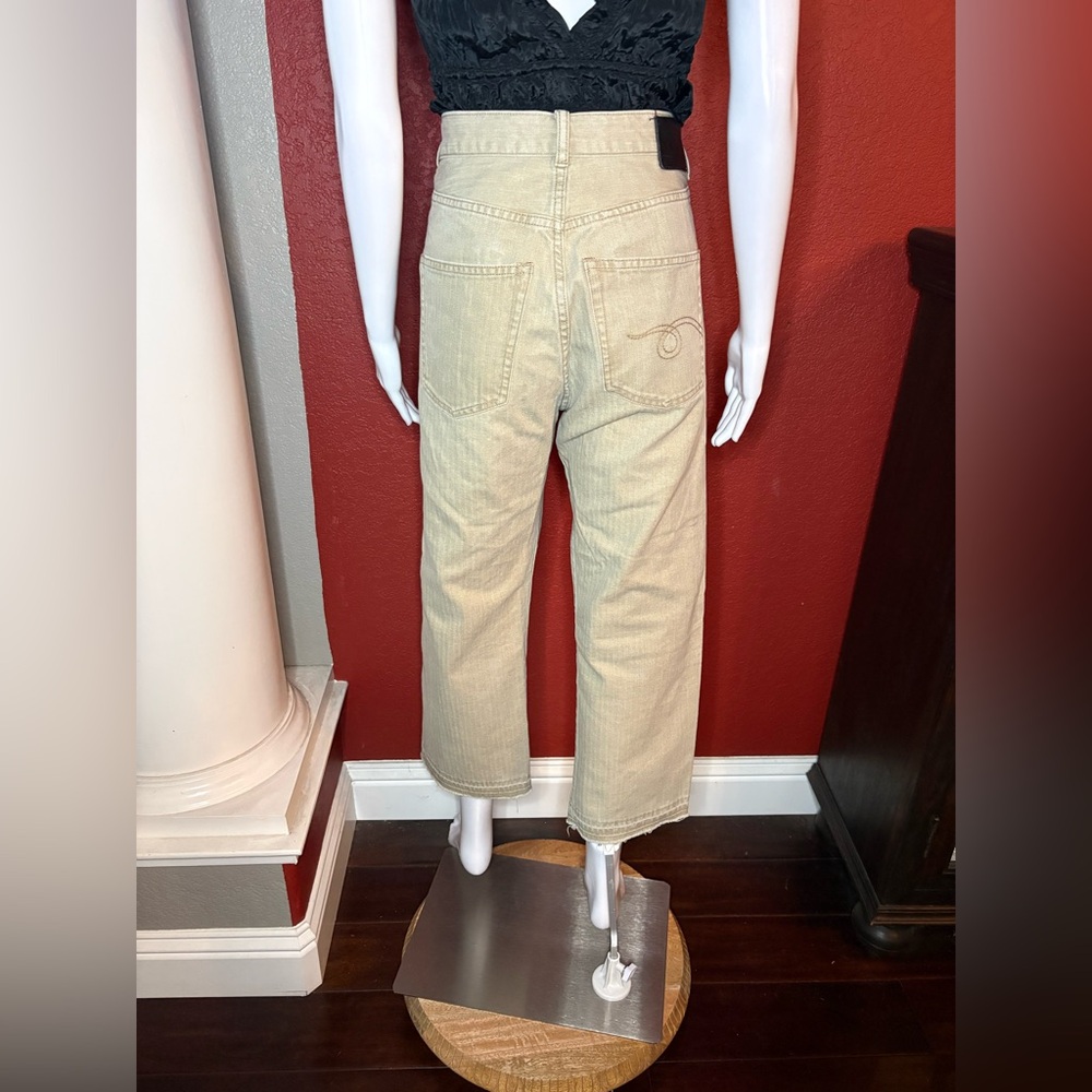 R13 Women's Straight Leg Jeans in Khaki - Picture 5 of 14